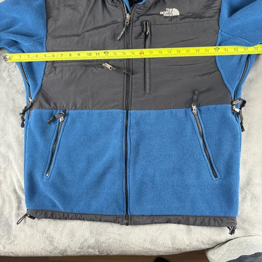 The North Face Blue Black Full Zip Fleece Jacket‎ Men's Polartec Outdoor Size L